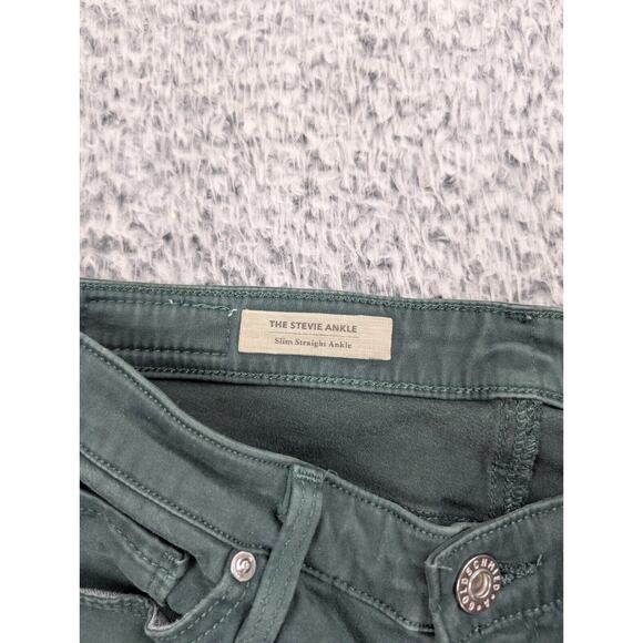 AG Adriano Goldschmied Jeans Womens 25 Green Stevie Slim Straight Ankle Stretch - Picture 4 of 10